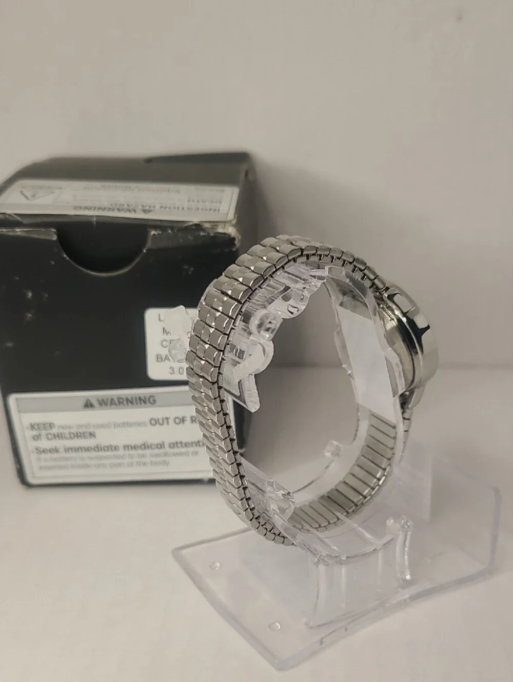 Timex Easy Read Silver Stainless Steel Watch with White Dial